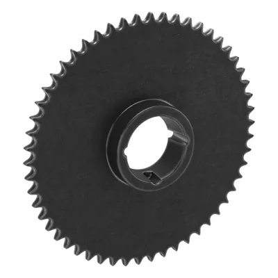 TSUBAKI Single Strand Sprocket: For 40 Chain, 54 Teeth, 8.599 in Pitch Dia - Size 40 Bushed-Bore Roller Chain Sprockets