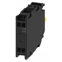 SIEMENS Contact Block: 22 mm Panel Mounting Size, 1NC, Momentary, 3SU1 Series, Spring Terminals (MPN 3SU14001AA103HA0)