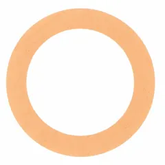 Polyester arbor shim with 0.001 in thickness, 0.625 in inside diameter, and 1 in outside diameter. Thickness tolerance ±0.00005 in, inside diameter tolerance +0.005/-0.015 in, outside diameter tolerance ±0.005 in. Amber color. Used for adjusting axial clearance or preload between rotating components and stationary housings in industrial machinery.