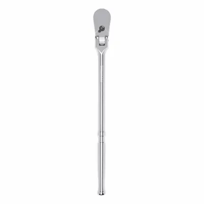 TEKTON Hand Ratchet: Pear, Reversible, 14 in Overall Lg, Polished, 4° Min Arc Swing - Flex-Head Ratchets