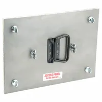 Duct Access Door: 8 in x 12 in, 11 ga, Steel, Thumbscrews, 2,300°F Max Temp Rating, 2 Mounting Stud (MPN GRD106ULBI)