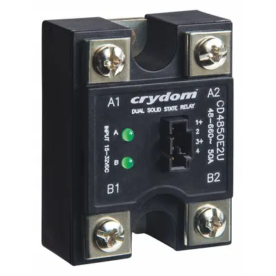 CRYDOM Dual Solid State Relay: Surface Mounted, 50 A Max Output Current, SCR - Surface-Mounted Relays