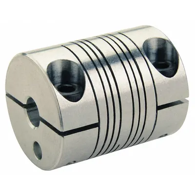 RULAND MANUFACTURING Motion Control Coupling: 3° Angular Misalignment, 6 mm Bore Dia 1, Aluminum - High-Precision Clamp-On Beam Shaft Couplings