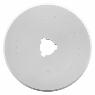 OLFA Rotary Cutter Blade: Straight, 60 mm Blade Dia, Tungsten, 0.3 mm Blade Thick - Rotary Cutter Blades