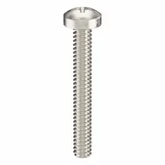 Machine Screw: M1.6x0.35 Thread Size, 12 mm Lg, 18-8, Stainless Steel, Plain, Pan, Phillips, 50 PK (MPN ZSCRW-205). Key specifications — Drive Size: #0.