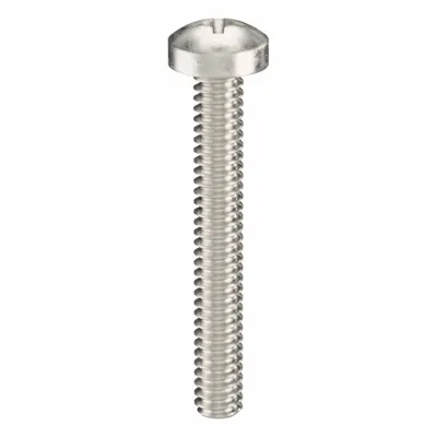 USA INDUSTRIALS Machine Screw: M1.6x0.35 Thread Size, 12 mm Lg, 18-8, Stainless Steel, Plain - Pan Head Machine Screws