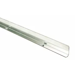 This steel guard rail is designed for straight conveyor sections in light- to medium-duty material handling lines. It includes two 10-foot guards and attaching hardware to contain and guide products, preventing items from falling off the belt.