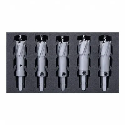 HOLEMAKER TECHNOLOGY Hole Cutter Set: 5 Pieces, 2 1/4 in Max. Cutting Dp - Metal-Cutting Hole Cutter Kits