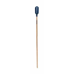 This manual post hole digger features steel blades and a 72-inch straight hardwood handle. Designed for digging holes in soil for fence posts, deck supports, and sign installation.