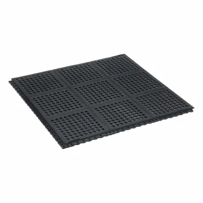 WEARWELL Interlocking Drainage Mat Tile: Interlocking Drainage Mat Tile, 3 ft x 3 ft - Wearwell 24/SEVEN Interlocking Mat System