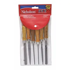 This 6-piece file set includes a 4 in half-round file and a handle, all stored in a pouch. The bastard cut files are suited for general-purpose metalworking, deburring, and shaping tasks in maintenance, fabrication, and repair applications.