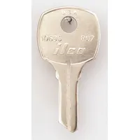 Key Blank: Compatible with National Locks, Key ID # RO7, 4 Pins, Brass (MPN 1069G-RO7)