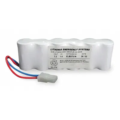 LITHONIA LIGHTING Battery: LV S W R 120/277 ELN UM, Nickel Cadmium, 7.2 V Volt - Nickel Cadmium Emergency & Exit Batteries