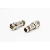GEM BY TRIPLETT Coaxial Connector: Male, Connector, Silver, Compression, RG-59, BNC, 10 PK (MPN 302-N2CSTP)