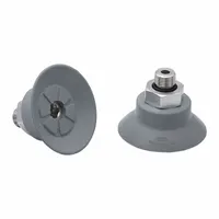 SCHMALZ Vacuum Pad Assembly: G1/8 in, 39.2 mm Pad Dia, NBR, 55 A, Gray, 22.1 mm Pad Ht (MPN 10.01.01.14089)