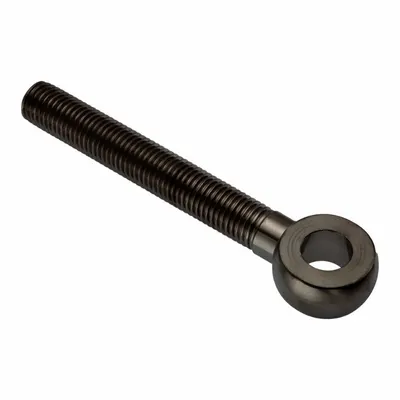 AMPG Fixed Rod End: Steel, Black Oxide, 110 mm Hole Center-to-End Lg, Right Hand - Steel Male Threaded Fixed Rod Ends