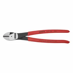 Straight, oval diagonal-cutting pliers with 1 in jaw length and 1 1/8 in jaw width. Designed for manual cutting of hard wire in industrial maintenance, electrical work, and general fabrication.
