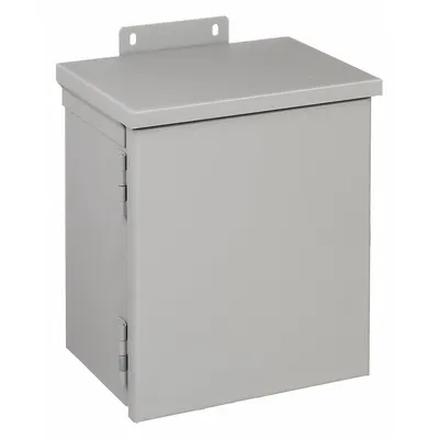 HOFFMAN Enclosure: Steel, 10 in x 8 in x 6 in, 3R, Solid Cover, Hinged, Included - Steel Enclosures with Hinged Covers