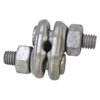 CROSBY Wire Rope Double-Saddle Clip: 1/4 in Compatible Rope Dia, 4 in Rope Turnback Lg, Steel (MPN 1010471)