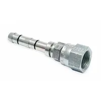 This AEROQUIP 45° flare fitting is designed for use with R502 refrigerant in refrigeration systems. It features a 6 dash size and a 0.31 in hose inside diameter. The fitting is part of the E-clip hose fittings category, commonly used in HVAC and industrial cooling applications