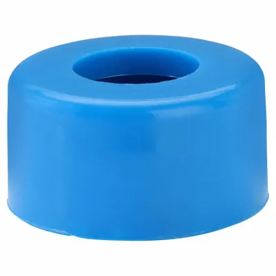 QORPAK Cap: 9 mm Dia, Blue, Polypropylene, PTFE/Silicone, 9 mm Screw Closure Size - Screw On Caps