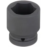 WESTWARD Impact Socket: 1 in Drive Size, SAE, 1 3/4 in Socket Size, 6-Point, Std, Black Phosphate (MPN 21WM26)