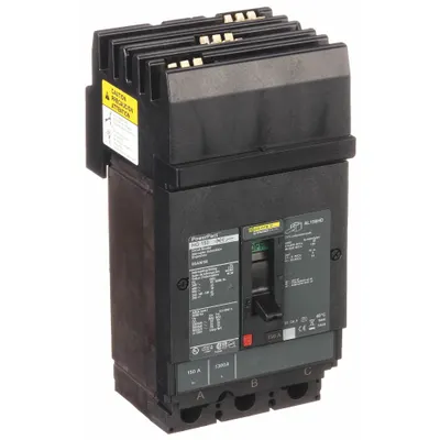 SQUARE D Molded Case Circuit Breaker: 150 A Amps, 65kA at 240V AC, Fixed, Lug, ABC - Square D Molded Case Circuit Breakers for I-Line Panelboards