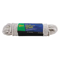 APPROVED VENDOR 3/8 in Cotton Dynamic Utility Rope, 295 lb Working Load Limit