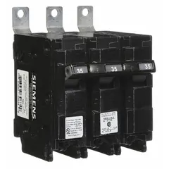 Miniature Circuit Breaker: 35 A Amps, 240V AC, 3 Poles, Std (MPN B335HH). Key specifications — Amps: 35 A; AC Voltage Rating: 240V AC; Max. AIR Rating: 65kA at 120/240V AC; For Use With: P1 Panelboards; Phase: Three; Series: BL.