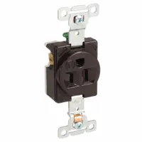 BRYANT Receptacle: Single, 5-15, Brown, 125V AC, 15 A, 2 Pole / 3 Wire (MPN 5261)