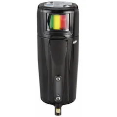 Coalescing filter for compressed air systems, removing oil aerosols and particulates down to 0.01 micron. With 3/8 in NPT ports, 145 cfm flow capacity, and maximum operating pressure of 250 psi. Suitable for applications requiring sterile air, such as in pharmaceutical, food processing, and instrumentation environments.