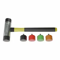 Replaceable Tip Hammer: Urethane, 8 oz Head Wt, 1 1/2 in Tip Dia, 14 1/2 in Overall Lg, Aluminum (MPN AM2ARTFG-L)