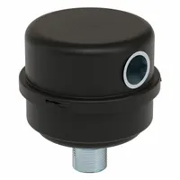 SOLBERG Filter Silencer: 1 in Inlet Size, 35 scfm, 4.5 in Overall Ht, 4.13 in Outside Dia, Polyester (MPN FS-11-100)