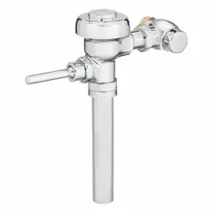 This SLOAN manual flush valve is an exposed, top-spud type designed for toilet applications. It features a 3.5 gallons per flush (gpf) rating and an 11-1/2 inch rough-in. The valve is suitable for use in commercial restroom settings where reliable manual flushing is required.