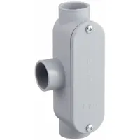 Conduit Outlet Body: T Body, 2 in Hub Size, 63.5 cu in Body Capacity, PVC, Gasket/Lid/Screws (MPN 5133568)
