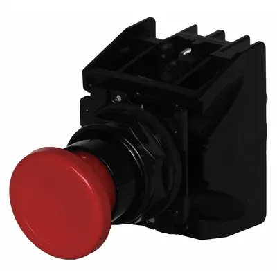EATON Hazardous Location Push Button: 30 mm, Metallic, Mushroom Head Profile - Mushroom-Head Push Buttons