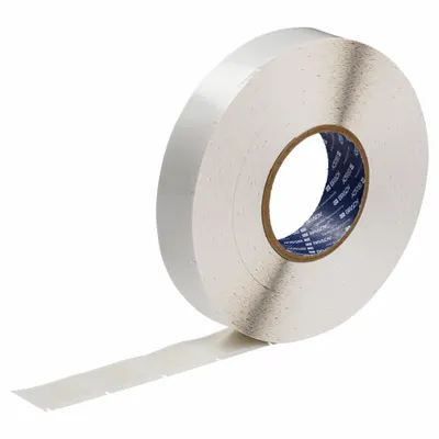 BRADY Wraparound Label: 1 1/2 in x 1 in, Vinyl, White (Matte) - Brady Precut Label Roll Cartridges