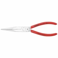 Long Nose Plier: 1 in Max Jaw Opening, 8 in Overall Lg, 3 in Jaw Lg, 1/8 in Tip Wd, Serrated, Cutter (MPN 26 13 200)