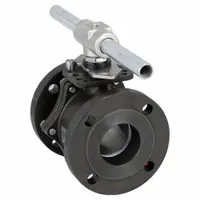 SHARPE Manual Two-Way Ball Valve: 3 in, Carbon Steel, Straight, Class 150 Flange, Two-Piece, Lever (MPN 4351003880)
