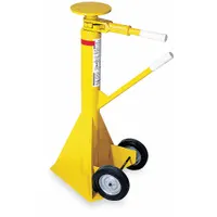 Trailer Stabilizing Jack: Ratchet, 40,000 lb Max Lifting Capacity, 39 in Min Lift Ht, Rectangle