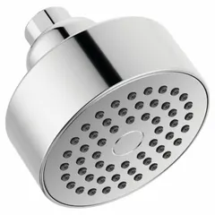 This fixed showerhead from the Modern™ series delivers a single spray pattern. The chrome finish provides a reflective surface suited for bathroom environments. It is designed for use in residential and commercial shower installations.