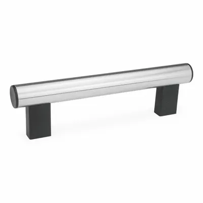 JW WINCO Pull Handle: Threaded Holes, Rear-Mount, 7.87 in Mounting Hole Center to Center - Load-Rated Straight-Leg Tubular Pull Handles