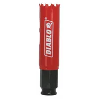 DIABLO Hole Saw: 7/8 in Saw Dia., 4 Teeth per Inch, 2 3/8 in Max. Cutting Dp, Bi-Metal (MPN DHS0875)