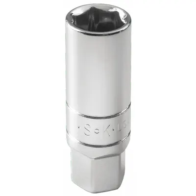 SK PROFESSIONAL TOOLS Spark Plug Socket: 3/8 in Drive Size, 5/8 in Socket Size, 6-Point, Std - SAE Spark Plug Sockets