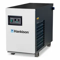 This non-cycling refrigerated compressed air dryer removes moisture from compressed air systems to achieve a 38°F pressure dew point. It operates on 115V AC with a capacity of 75 cfm and 0.52 kW power, featuring 1 in NPT connections. Suitable for industrial applications requiring dry air for pneumatic controls, instrumentation, and manufacturing processes.