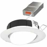 JUNO Adjustable LED Downlight: 4 in Dia, 729 lm, 2700K/3000K/3500K/4000K/5000K, 10 W, 120V AC, White (MPN WF4 ADJ SWW5 90CRI MW M6)