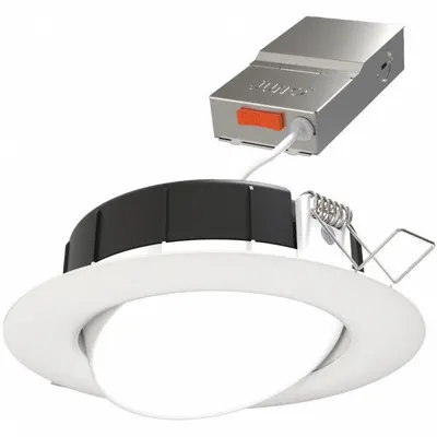JUNO Adjustable LED Downlight: 4 in Dia, 729 lm, 2700K/3000K/3500K/4000K/5000K - Low-Profile Canless Downlights
