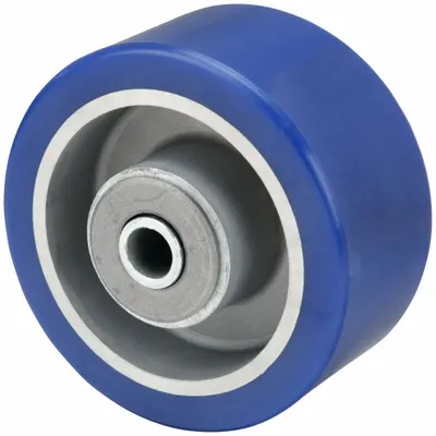 OEM Caster Wheel: 4 in Wheel Dia - Polyurethane Tread on Aluminum Core Wheels