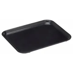 This electrostatic discharge conductive tray is used for handling and transporting static-sensitive components in electronics assembly and repair environments. The black molded fiberglass construction dissipates static charges to protect sensitive devices. Dimensions: 13 3/4 in x 10 3/4 in x 5/8 in.