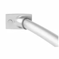 WINGITS Curved Shower Rod: 60 in Overall Wd, Stainless Steel, Satin, Drywall, 6 PK (MPN WOCONSN5REN)